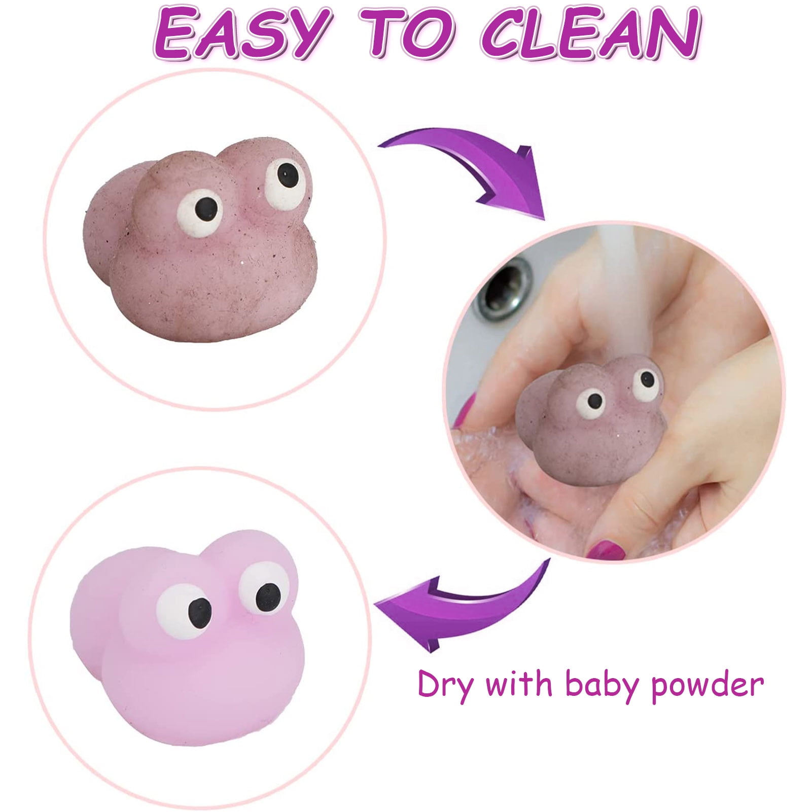 KiddiTouch 100 Pcs Mochi Squishy Toys for Kids Party Favors, Kawaii Mini Squishies for Classroom Prizes, Stress Relief Toy for Boys Girls Birthday Gift