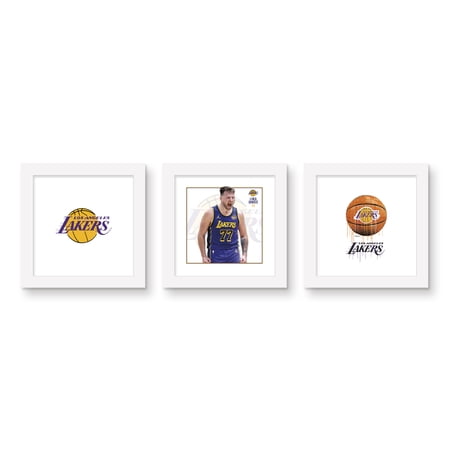Gallery Pops® NBA Los Angeles Lakers - Luka Doncic 25 (3-Pack), White Framed Version, 12" x 12"