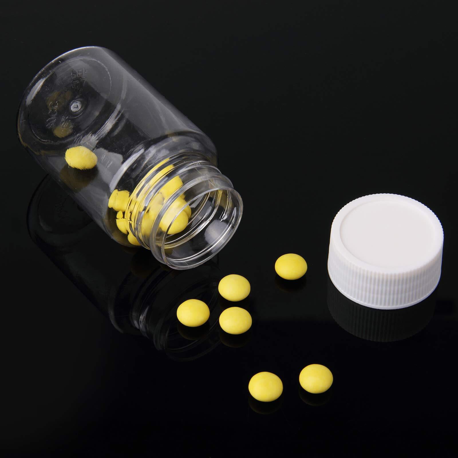 10Pcs Plastic Pill Bottles Empty Solid Medicine Container W/Lid  20/30/50/80ML
