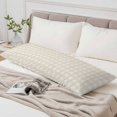 thumbnail image 5 of Beige Buffalo Check Body Pillow Cover 20 x 54 Inch Decorative Pillow Cover Farmhouse Boho Plaid Vintage Rustic Lumbar Pillowcase Seasonal Rectangle Cushion Case for Couch Sofa Bed Living Room, 5 of 7