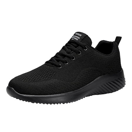 XDDST Dress Sneakers Shoes for Men Fashion Men Mesh Mountaineering Casual Sport Shoes Lace Up Solid Color Running Breathable Soft Bottom Sneakers