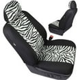 BDK Zebra Car Seat Covers with Floor Mats, Animal Prints 2Tone Split