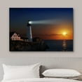 thumbnail image 3 of wall26 Canvas Print Wall Art Portland Island Lighthouse at Dawn Nature Wilderness Photography Modern Art Rustic Scenic Colorful Multicolor for Living Room, Bedroom, Office - 12"x18", 3 of 7