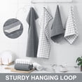 thumbnail image 6 of Simmore 100% Cotton Terry Kitchen Towels, Super Soft Absorbent Dish Towels and Dish Cloths for Kitchen Washing and Drying, 6-Piece Set, 16x28 Inches, Grey, 6 of 10