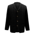 thumbnail image 4 of Men's Shawl Collar Cable Knit Cardigan Button Front Long Sleeve Sweater Jacket, 4 of 6