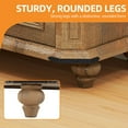 thumbnail image 4 of Craftian Rustic Bedside End Table Set of 2 with Power Outlets & 3 Drawers, Brown, 4 of 8