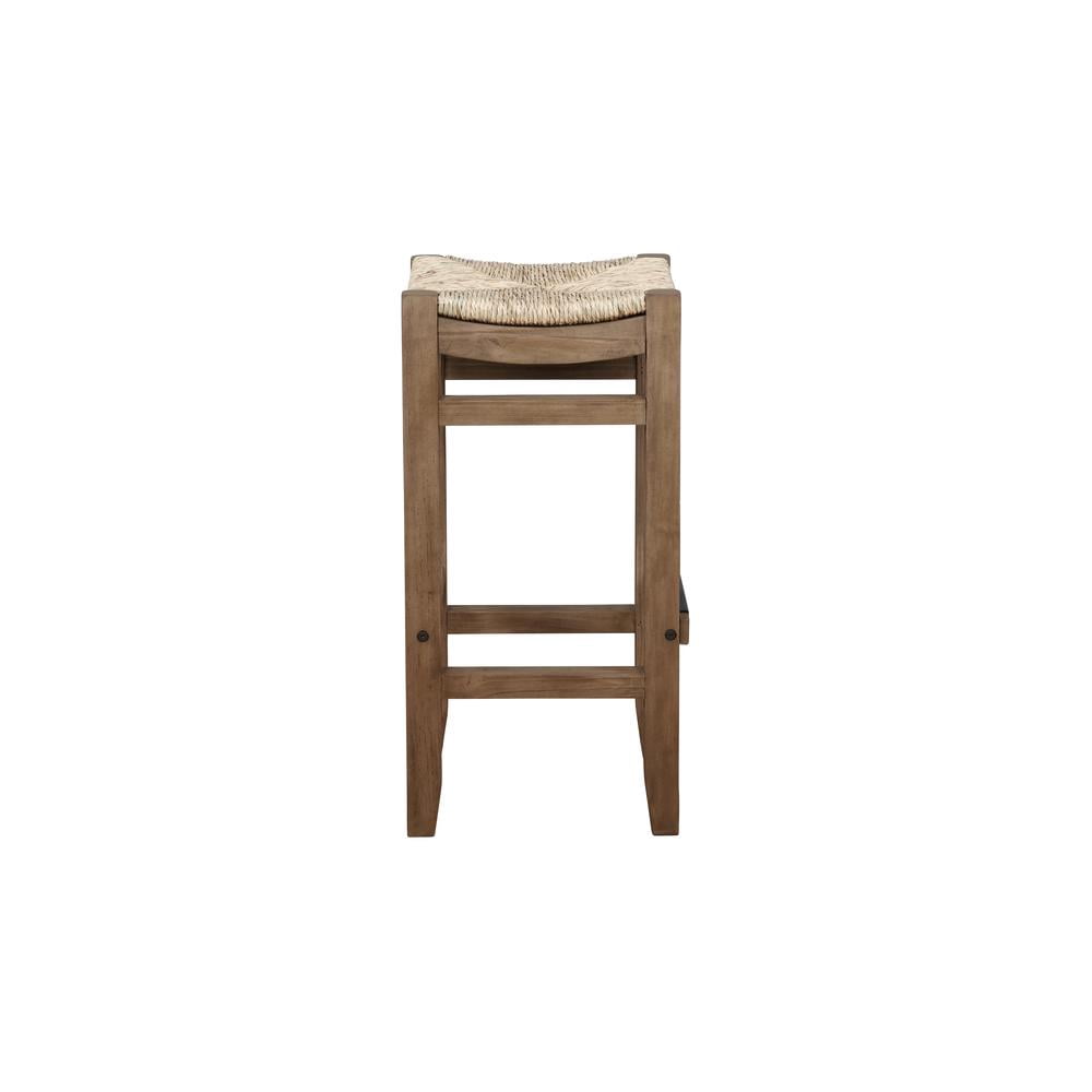 Alaterre Furniture Newport 30"H Wood Bar Stool with Rush Seat