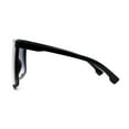 thumbnail image 4 of Womens Flat Top Shield Oversize Robotic Sunglasses Matte Black, 4 of 4