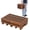 Walnut, variant on Wooden Step Stool 6 Inch One-Step Non-Slip Outdoor Platform Heavy Duty Portable Half-Step Ideal for Seniors with Knee Issues, Safe Step Stool for Outdoor Bathroom Kitchen Bed