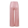 thumbnail image 5 of Kopltyrfg Women Sequin Pants Wide Leg Sparkly Glitter Elastic Waisted Palazzo Pants Shiny Party Trousers Night Out Clubwear (Pink,L), 5 of 5