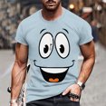 thumbnail image 2 of Xdzjlr T-Shirt Homme Manches Courtes Col Rond Tee Intérieur Extérieur Léger Tendance Chemise Homme, TTTG, 2 of 5