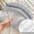 thumbnail image 4 of Twin Sze Fitted Sheet Set - Light Gray Botanical 2 Piece Bedding Sets 16" Deep Pocket Fitted Sheet with 1 Pillowcase, Vintage Florals Geometric Minimalist Brushed Microfiber Hotel Luxury Bed Sheets, 4 of 9
