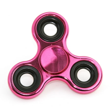 Vertigo Metallic Fidget Toy Hand Spinner Stress Reducer with Ultra-Fast Bearings, Pink