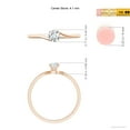 thumbnail image 5 of ANGARA Natural Solitaire Diamond Bypass Engagement Ring in 14K Rose Gold for Women (Size-4.1mm| Color-G| Clarity-VS2) | April Birthstone, Anniversary, Jewelry Gift for Women | Natural Diamond Ring, 5 of 9