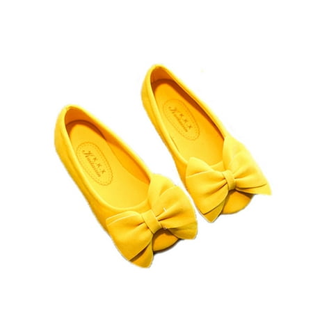 

Cathery Girl Flower Shoes Princess BowKnot Dress Shoes Party Flat Shoes 21 Pink