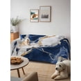 thumbnail image 6 of Marble Navy Blue Couch Cover Sofa Covers 3 Cushion Sectional Couch, Abstract Gold White Brick Stone Motif Washable Sofa Covers Slipcover Sectional Sofa Cover, Furniture Protector 71"x150", 6 of 9