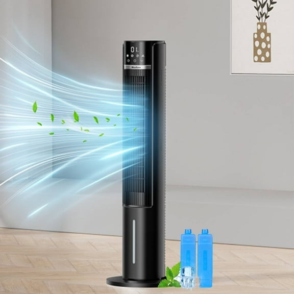 MaxKare 3-in-1 Tower Fan, Air Cooler with FCC & ETL, Humidifier for Office & Home, 40'' High, Black