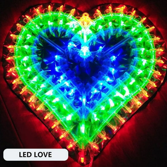 LED Lantern Peacock Light Love Shape Five-pointed Star Sun Light String Room Christmas Wedding Party Plug-in Decorative Lighting