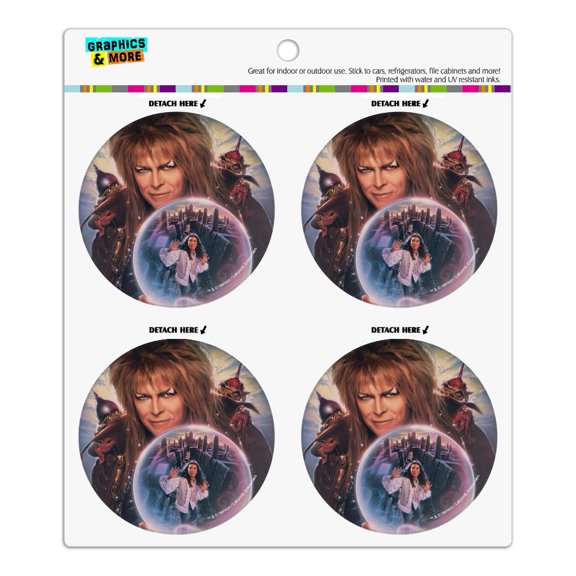 Labyrinth Crystal Ball Goblin King Jareth David Bowie Refrigerator Fridge Locker Vinyl Circle Magnet Set