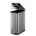 thumbnail image 2 of 13 Gallon Slim Rectangular Stainless Steel Kitchen Trash Can with Soft-Close Lid, Step Pedal, Fingerprint-Resistant, Removable Inner Bucket for Hands-Free Disposal, 2 of 8