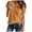 M502 Yellow, variant on Tfken Summer Women Tshirts Solid Color Short Sleeve V Neck Tops Casual Trendy Female Soft Shirts Brown