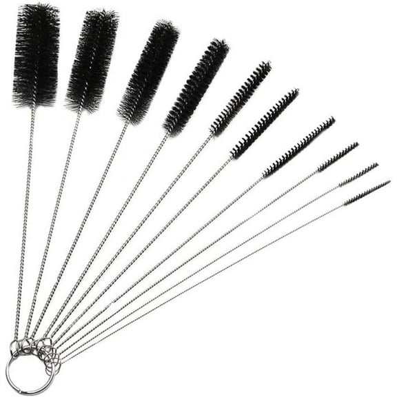 10-Pcs Nylon Baby Bottle & Straw Cleaner Brush Kit: Versatile Cleaning Tool for Tubes, Pipes & Metal Straw