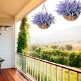 thumbnail image 5 of 12/16 Pcs Artificial Lavender, Artificial Plants Outdoor Hanging Planter,Faux Hanging Plants Flowers Basket, for Garden Pathway Front Porch Patio Weddings Decor, 5 of 6