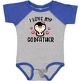 thumbnail image 3 of Inktastic I Love My Godfather with Cute Penguin and Hearts Girls Baby Bodysuit, 3 of 5