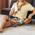 thumbnail image 4 of Mens Pajama Shorts, Rainbow Horse with Female Knight Sleep Shorts Men Pajama Bottoms Lounge PJ Shorts with Pockets, 4 of 6