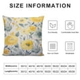 thumbnail image 6 of Nawypu  Throw Pillow Cover Black Floral Watercolor Bright Summer Pattern Yellow and Blue Abstract Flowers Gray Simple Botanica Home Decor Pillowcase for Sofa 2pc 12x12in, 6 of 6