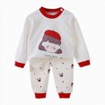 thumbnail image 4 of TOWED22 2 Piece Toddler Baby Girl Boy Fall Winter Clothes Long Sleeve Sweatshirt Tops Elastic Waist Pants Cute Print Outfits Clothing Set(Red,6-12 M), 4 of 5