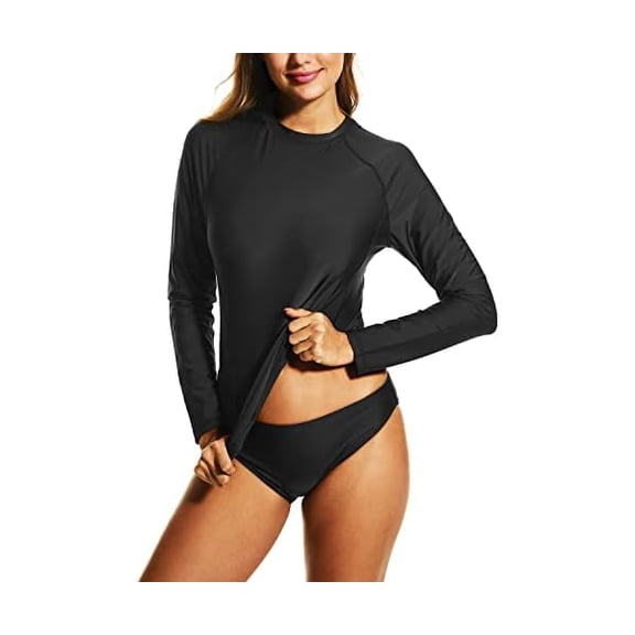 Women's UPF 50  Rashguard Swimsuit UV Sun Protection Swim Shirt Long Sleeve