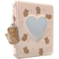 thumbnail image 1 of Czcpp- Album Photo Mini 3 Pouces, Classeur de Cartes en Forme de Cœur avec Pendentif 40 Pochettes (Ours beige), 1 of 4