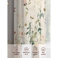 thumbnail image 6 of Watercolor Spring Floral Sheer Curtains 96 Inch Length 2 Panels Set, Vintage Flowers Botanical Voile Window Treatment Semi Sheer Long Curtains Drapes for Bedroom/Living Room/Kitchen 52"x96"x2, 6 of 7