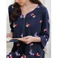 thumbnail image 4 of Ekouaer Zipper Robes for Women 3/4 Sleeves Housecoat Soft Nightgowns Sleepwear Mumu House Dresses with Pockets S-XXL, 4 of 5