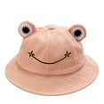 thumbnail image 2 of SPRING PARK Packable Cute Frog Printed Fisherman Foldable Bucket Sun Hat for Kids Teen Girls, 2 of 8