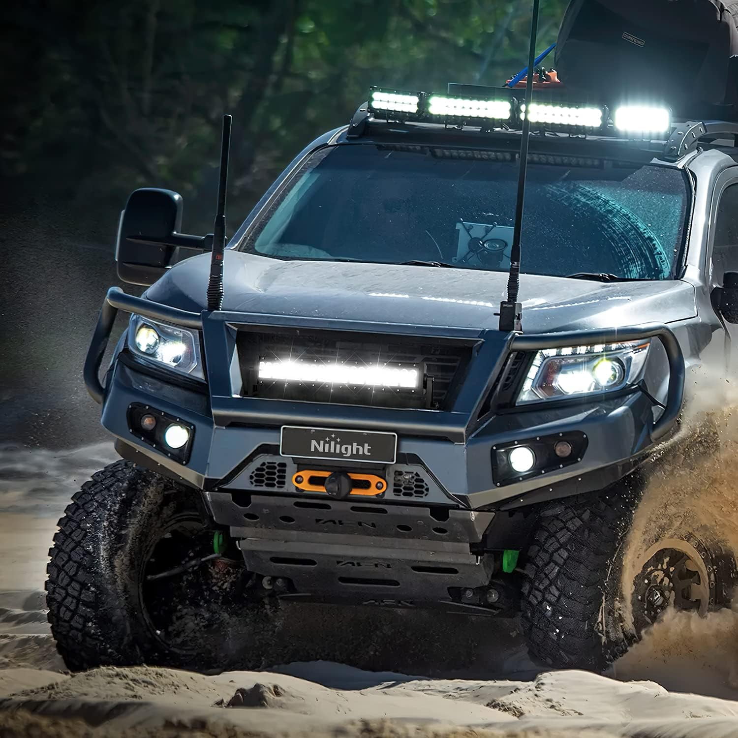 Nilight 22inch 150W 7D 15000LM Double Row Flood Spot Combo off Road Light Bar Driving Lights Boat Lights Super Bright for Truck Golf Cart SUV ATV UTV Boat