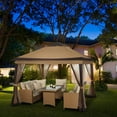 thumbnail image 3 of Pamapic 11x11 Bronze Outdoor Gazebo Patios Canopy, 3 of 7