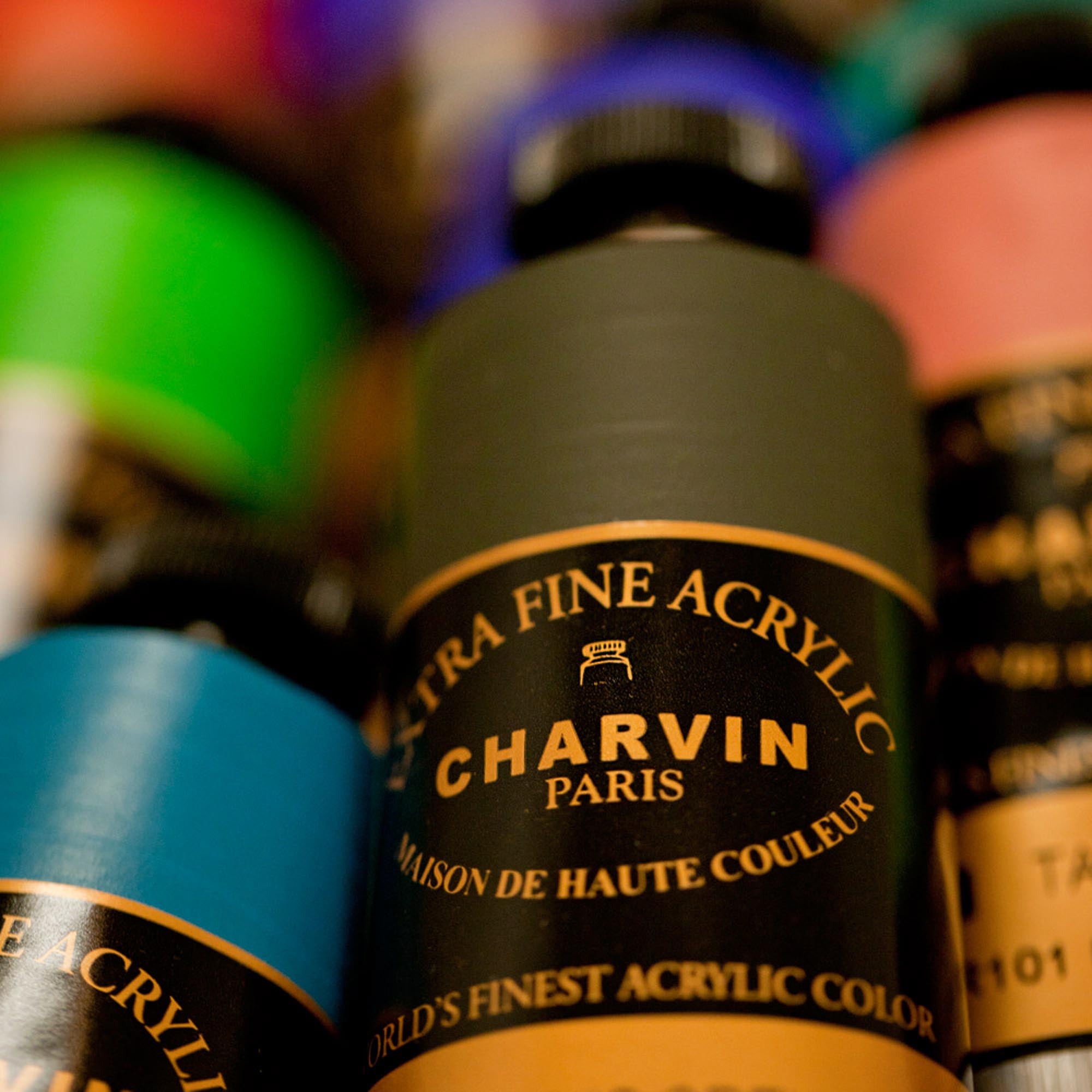 Charvin Extra Fine Professional Artist Acrylic Paint Colors, Nature Themed Hues, 60ml Alexander's Blue