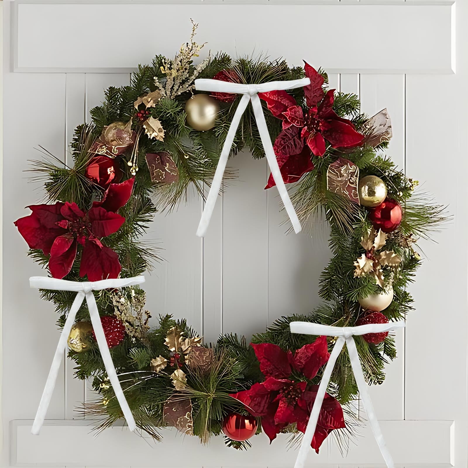 24Pcs Velvet Christmas Tree Bow Decoration