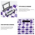 thumbnail image 3 of Xecao Purple argyle Elastic Luggage Cover, with double-sided print , is perfect for travel, business, and daily use-Medium, 3 of 7
