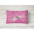 thumbnail image 2 of Carolines Treasures 8891PW1216 Dragonfly on Pink Canvas Fabric Decorative Pillow, 12H x16W, multicolor, 2 of 3
