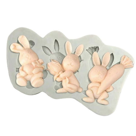 

VIEGINE 3D Silicone Chocolate Molds Happy Easter Egg Rabbit Chocolate Moulds Plastic Baking Pastry Bakery Festival Bakeware Tool