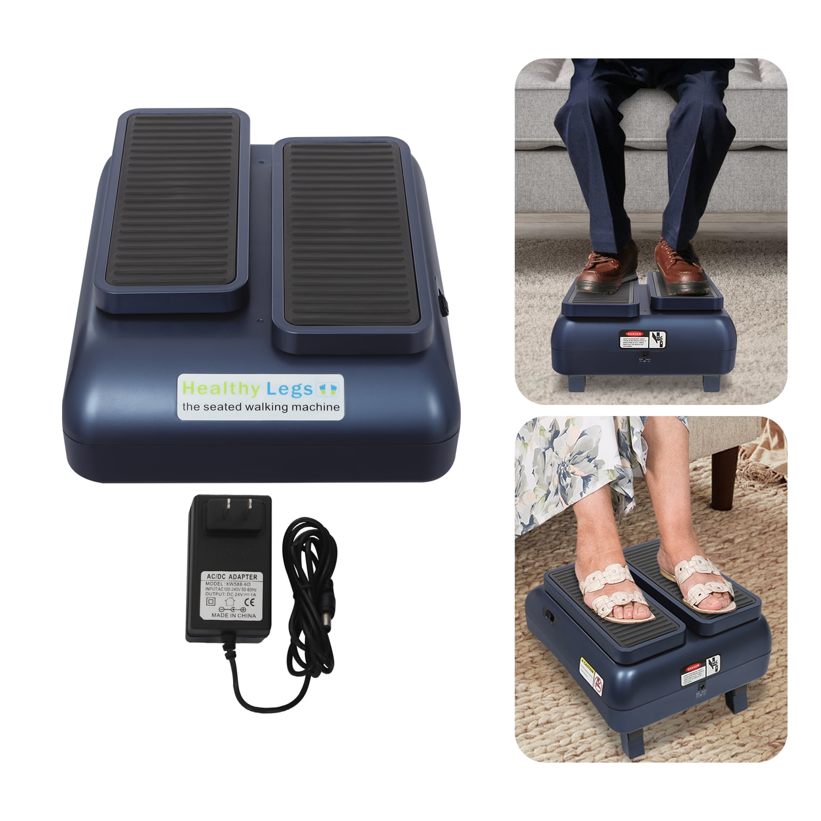 1 PCS Blue Foot Massager, Electric Foot Circulation Device, Foot Exercise Device, Output: DC 24V 1A, Power: 20W