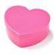 thumbnail image 2 of Heart Plastic Jewelry Boxes Double Layer with Cover and Mirror Hot Pink 12.2x13.3x5.55cm 4 compartments/box, 2 of 5