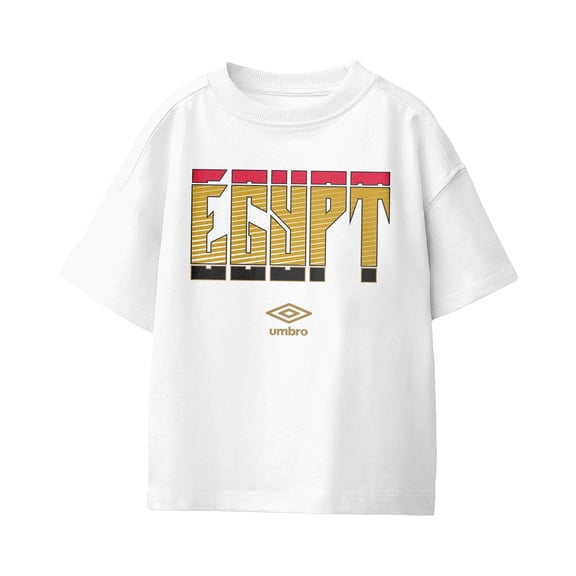 Umbro Kids Egypt Stacked Soccer T Shirt (White, XS-XL)