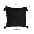 thumbnail image 3 of SOGA 45cm Black Vintage Butterfly Throw Pillow – Tassel Accent Velvet Square Decorative Cushion for Couch, Bed, Sofa, and Home Decor, 3 of 7