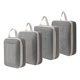 thumbnail image 1 of Organizadores para Maletas, 4 Set Compresión Cubos Organizadores de Embalaje de Viaje, Bolsas de Almacenaje de Equipaje, Bolsas Organizadoras de Ropa, Packing Cubes Accesorios de Viaje (Grey), 1 of 4