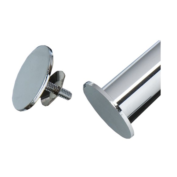 Organized Living freedomRail Clothes Rod Stops, Set of 2 - Chrome