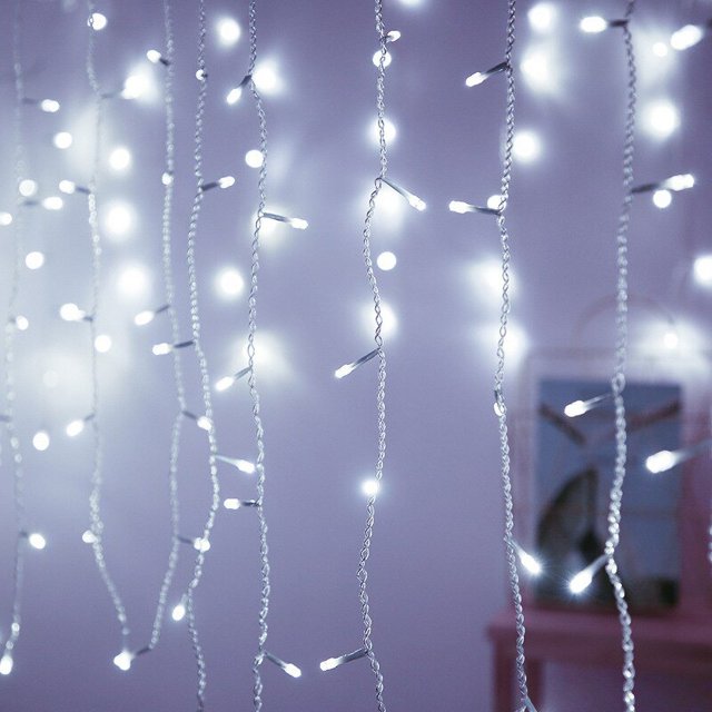 Cortina de luces Led para decoración de Exteriores, guirnalda de luces navideñas de 5M, cascada, 0,4-0,6 m, aleros para fiesta y jardín